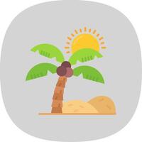 Oasis Flat Curve Icon vector