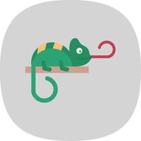 Chameleon Flat Curve Icon vector