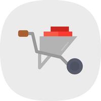 Cart Flat Curve Icon vector