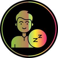 dormir glifo debido color icono vector