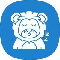 Sleep Glyph Curve Icon vector