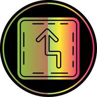 Zigzag Glyph Due Color Icon vector
