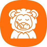 Sick Glyph Curve Icon vector