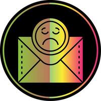 emoji glifo debido color icono vector