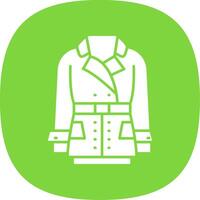 Coat Glyph Curve Icon vector