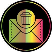 Dustbin Glyph Due Color Icon vector