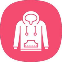 Hoodie Glyph Curve Icon vector