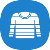 Jumper Glyph Curve Icon vector