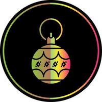 Bauble Glyph Due Color Icon vector