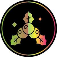 Mistletoe Glyph Due Color Icon vector