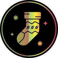 Sock Glyph Due Color Icon vector