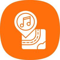 Concert Glyph Curve Icon vector