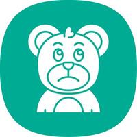 Sad Glyph Curve Icon vector