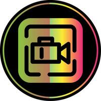 Video Glyph Due Color Icon vector