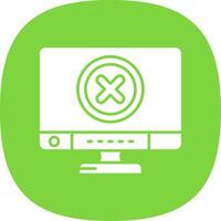 Cancel Glyph Curve Icon vector