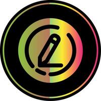 Edit Glyph Due Color Icon vector