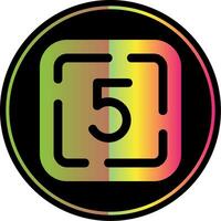 Five Glyph Due Color Icon vector