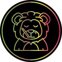 Sick Line Gradient Due Color Icon vector