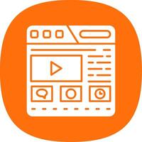 Website Glyph Curve Icon vector