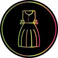 Sundress Line Gradient Due Color Icon vector