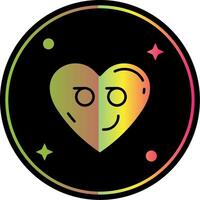 Smirking Glyph Due Color Icon vector