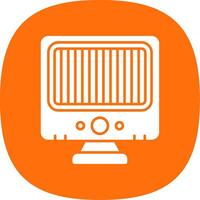 Heater Glyph Curve Icon vector