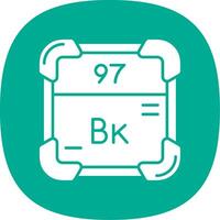 Berkelium Glyph Curve Icon vector