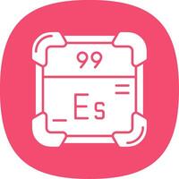 Einsteinium Glyph Curve Icon vector