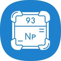 Neptunium Glyph Curve Icon vector