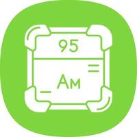 Americium Glyph Curve Icon vector