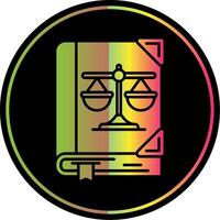 Law Glyph Due Color Icon vector