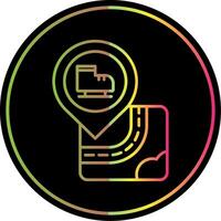 Skate Line Gradient Due Color Icon vector