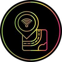 Wifi Line Gradient Due Color Icon vector