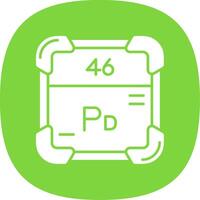 Palladium Glyph Curve Icon vector