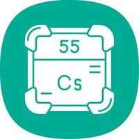 Cesium Glyph Curve Icon vector