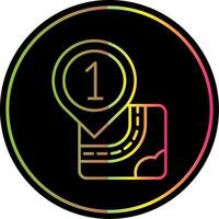One Line Gradient Due Color Icon vector