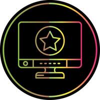 Star Line Gradient Due Color Icon vector