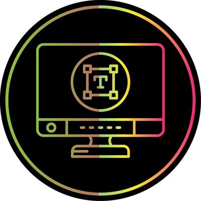Type Line Gradient Due Color Icon