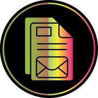 Email Glyph Due Color Icon vector