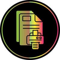 Print Glyph Due Color Icon vector