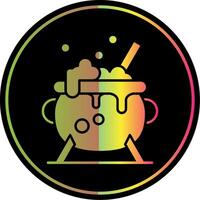 Cauldron Glyph Due Color Icon vector