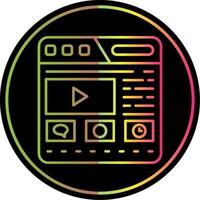 Website Line Gradient Due Color Icon vector