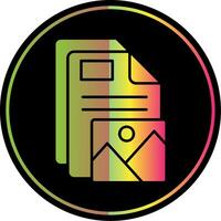 Image Glyph Due Color Icon vector