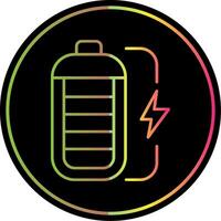 Battery Line Gradient Due Color Icon vector