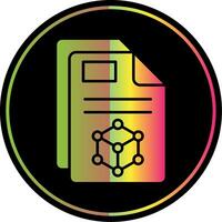 3d Glyph Due Color Icon vector