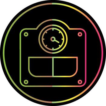Weight Line Gradient Due Color Icon vector