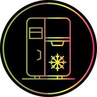 Refrigerator Line Gradient Due Color Icon vector