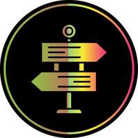Direction Glyph Due Color Icon vector