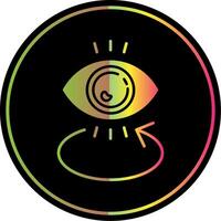 Eye Glyph Due Color Icon vector