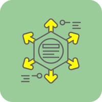 Diagram Filled Yellow Icon vector